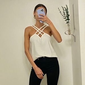White Cooper & Ella strappy top size S